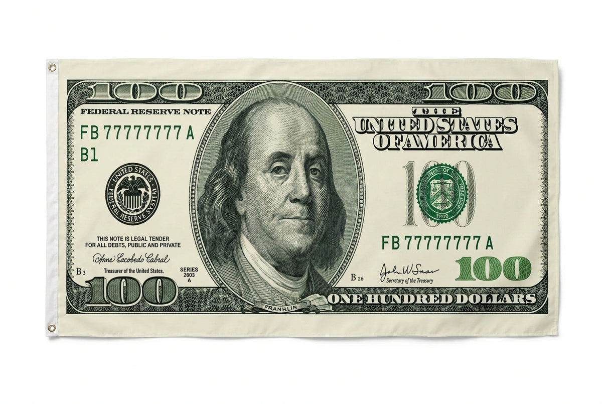 One Hundred Dollar Bill Flag